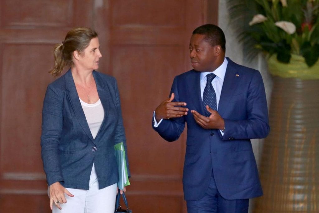 Le Président de la République, SEM Faure Essozimna Gnassingbé a échangé, ce 07 octobre 2019 à Lomé, avec la nouvelle Directrice des opérations de la Banque mondiale pour le Togo, Mme Coralie Gevers.
