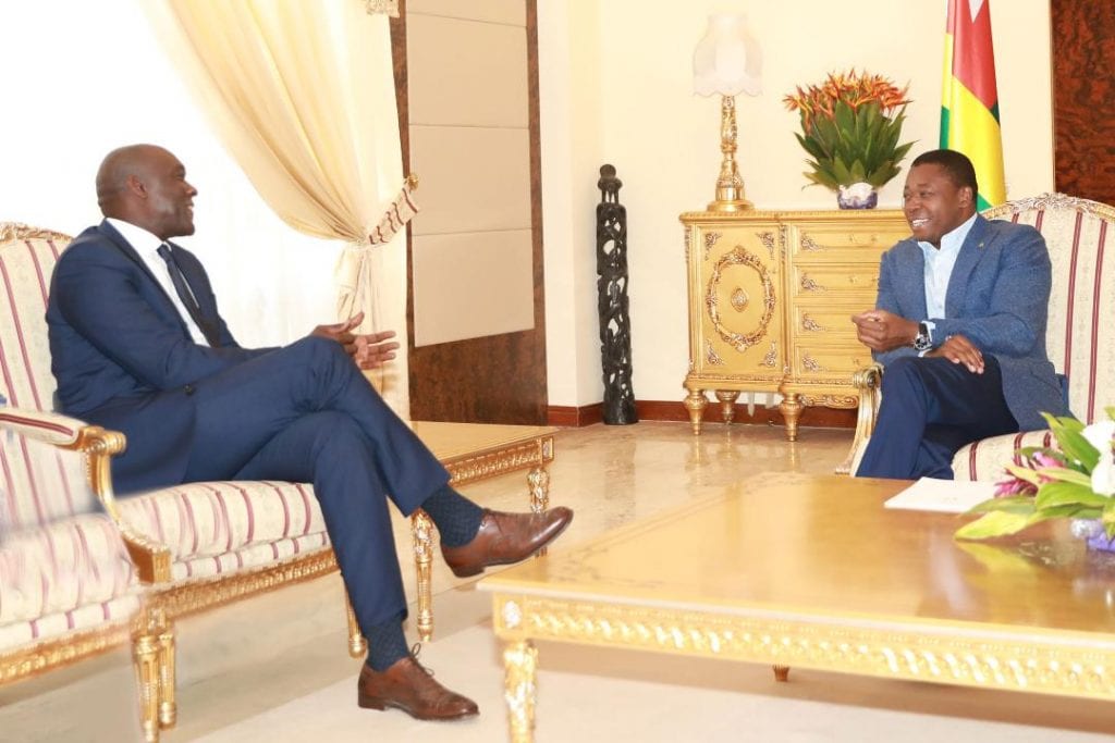 Le Président de la République SEM Faure Essozimna Gnassingbé s’est entretenu, ce 1er novembre 2019, avec M. Makhtar Diop, Vice-président de la Banque mondiale pour l’Afrique, en visite de travail au Togo.