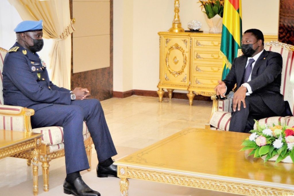 Le Président de la République, Faure Essozimna Gnassingbé a reçu à cet effet le Général Birame Diop, Conseiller militaire du Sous-Secrétaire des Nations unies chargé des opérations de paix.