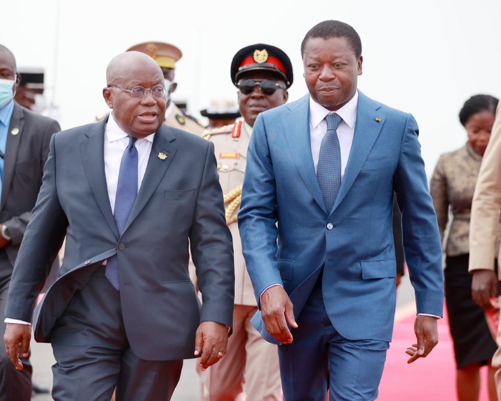 Le Président du Ghana, Nana Addo Dankwa Akufo-Addo, est arrivé ce 28 juillet 2022 au Togo pour une visite d’amitié et de travail.