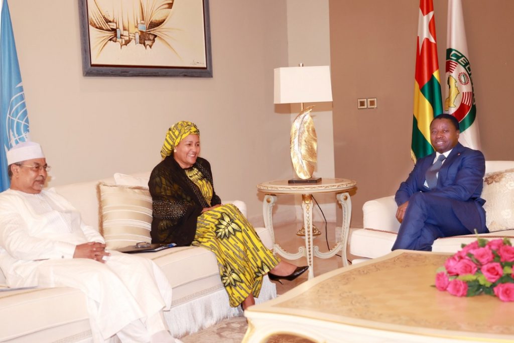 Le Président de la République, Faure Essozimna Gnassingbé, a reçu en audience, ce 11 août 2022, Madame Amina Mohammed, vice secrétaire générale des Nations unies, et Monsieur Mahamat Saleh Annadif, représentant spécial chargé du bureau de l’ONU pour l'Afrique de l'ouest et le Sahel.