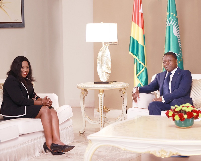 Le Président de la République, Faure Essozimna Gnassingbé a reçu ce 21 juillet 2023 à Lomé, la nouvelle Directrice des opérations de la Banque mondiale pour le Togo, la Côte d’Ivoire, le Bénin et la Guinée, Madame Marie-Chantal Uwanyiligira