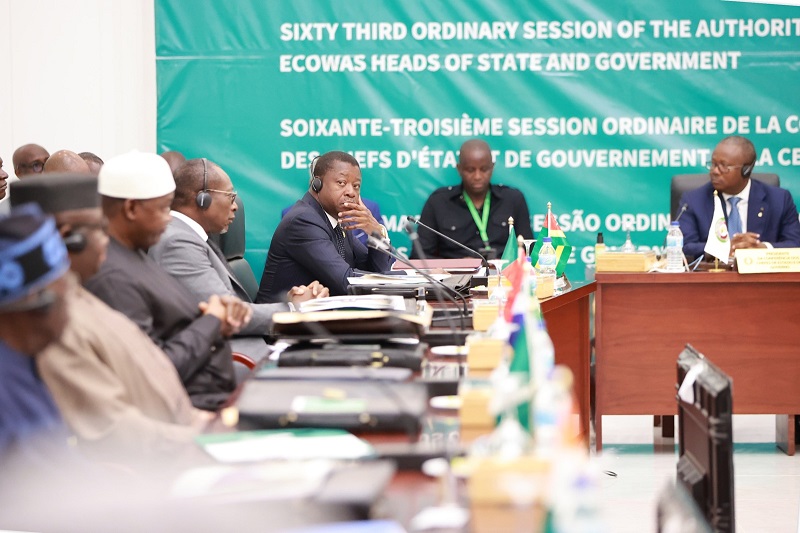 Le Président de la République, Faure Essozimna Gnassingbé, a participé, ce 09 juillet 2023 à Bissau, aux travaux de la soixante-troisième session ordinaire de la Conférence des chefs d’État et de gouvernement de la Communauté économique des États de l’Afrique de l’ouest (CEDEAO).
