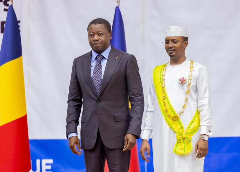 Le Président de la république, Faure Essozimna Gnassingbé, a assisté ce jeudi 23 mai 2024 à N'Djamena, à l’investiture du Président Mahamat Idriss Déby, élu le 06 mai dernier