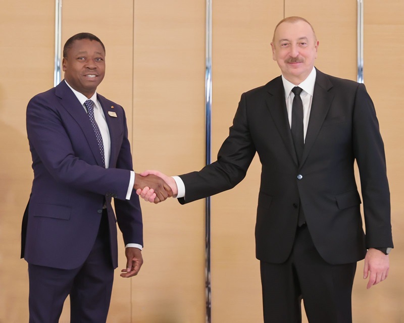 Le Président de la République, Faure Essozimna Gnassingbé s'est entretenu ce 13 novembre 2024 à Bakou avec son homologue azerbaïdjanais, Ilham Aliyev à l’occasion de la 29e Conférence des Parties à la Convention-cadre des Nations Unies sur les changements climatiques (COP29).